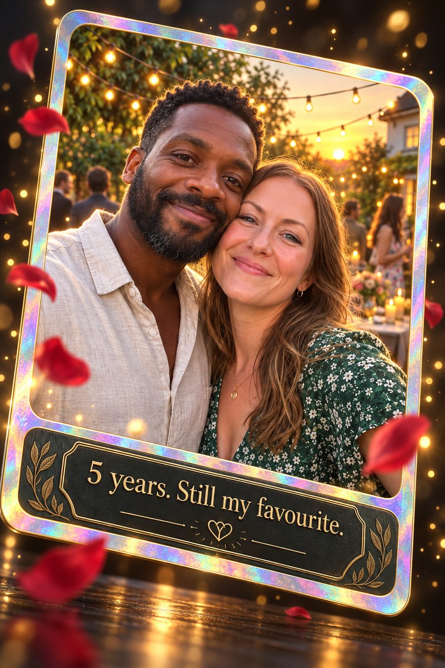 Photoreal anniversary card mock-up