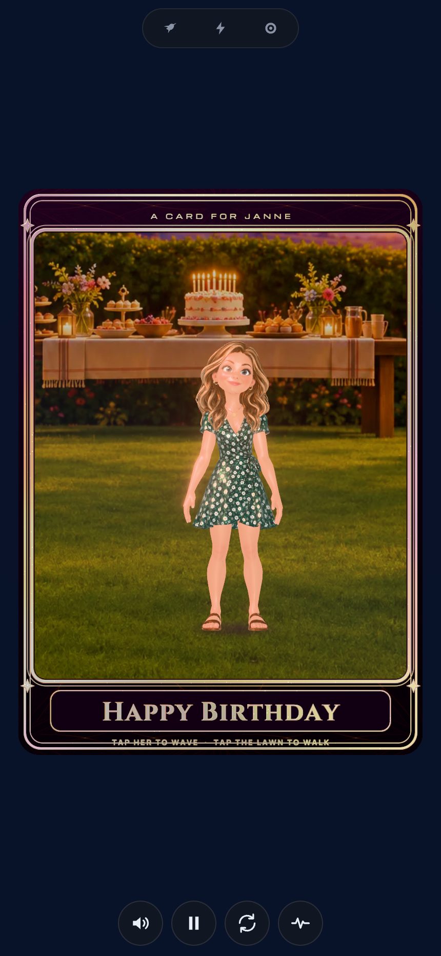 Figure standing on the lawn