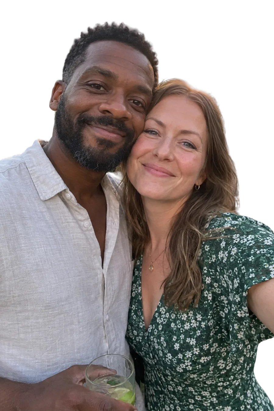 Couple cut out on a transparent background