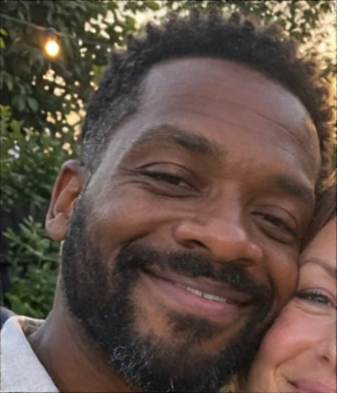 Man, smiling with eyes