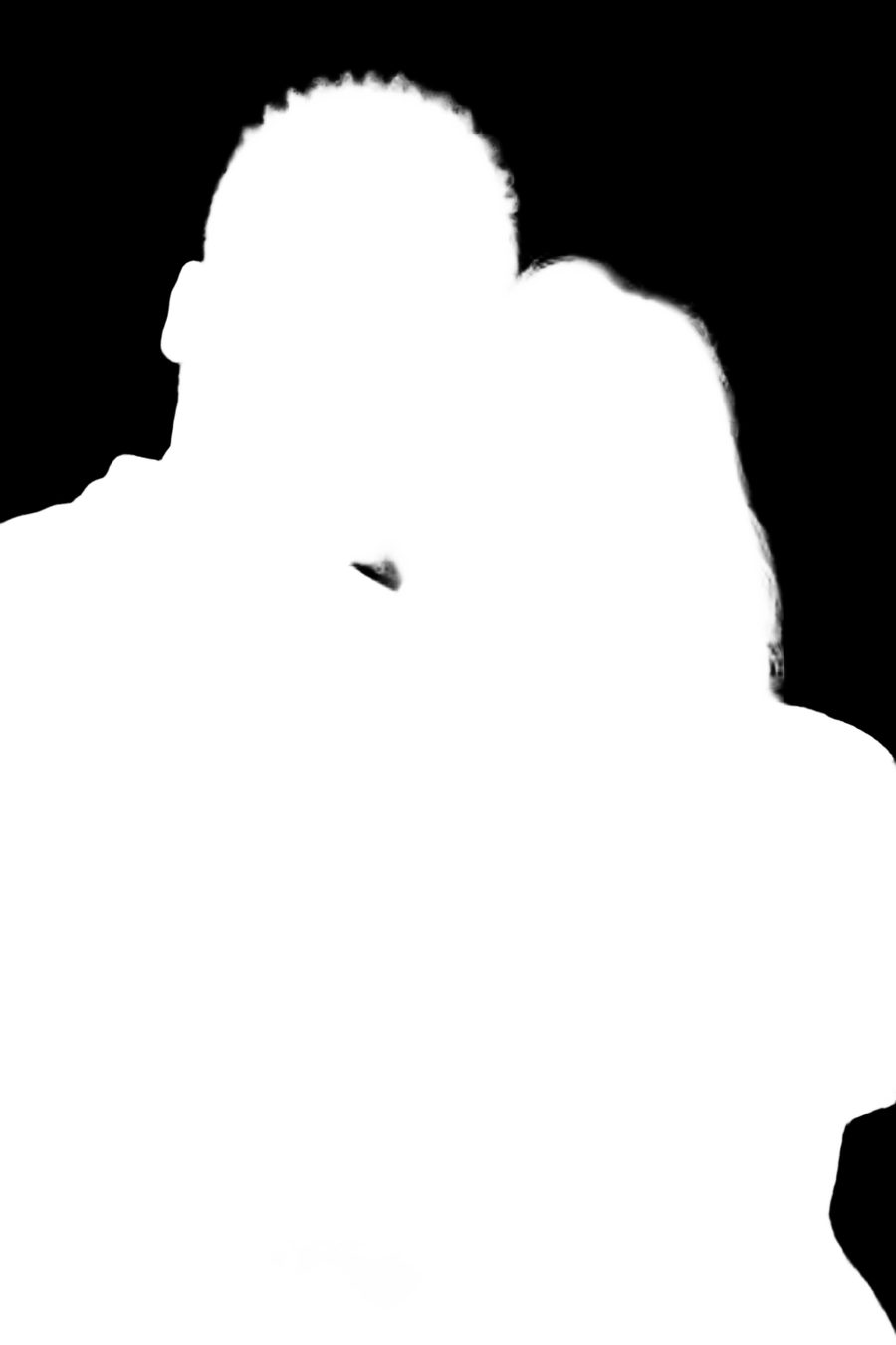 Black and white mask of the couple
