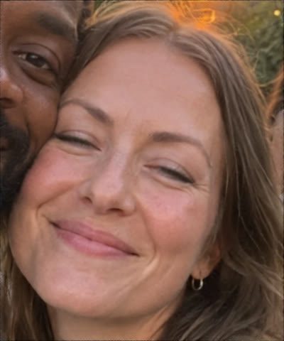Woman, half blink